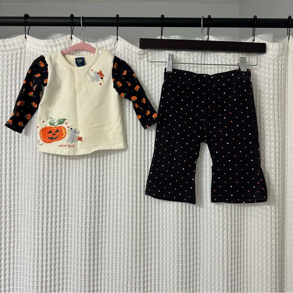 Y2K OshKosh Halloween Pumpkin Baby Outfit